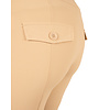 Beige travelstof capribroek van Mi Piace