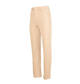 Beige high rise straight jeans van Norfy