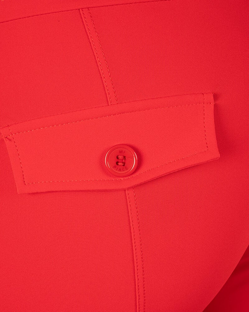 Rode 7/8 travelstof broek van Mi Piace