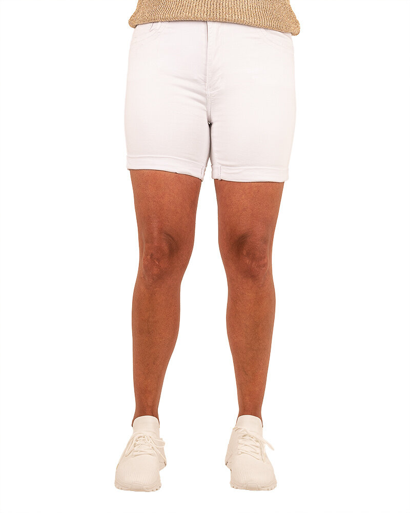 Witte high waist push-up jeans short van Ana & Lucy