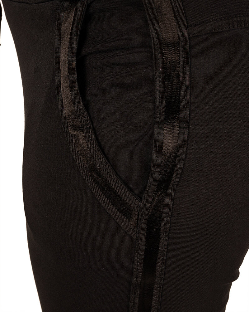 Zwarte joggingbroek met bies van Gemma Ricceri