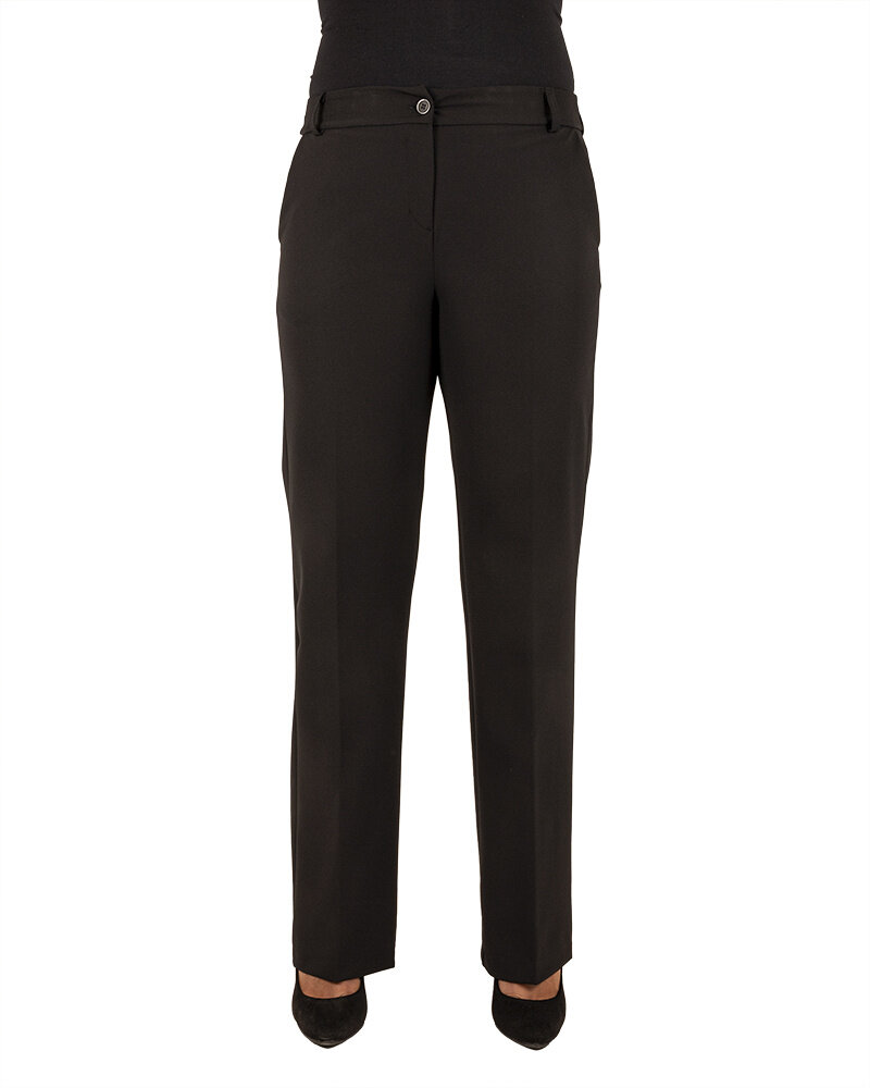 Zwarte pantalon met rechte pijpen van Vera Jo