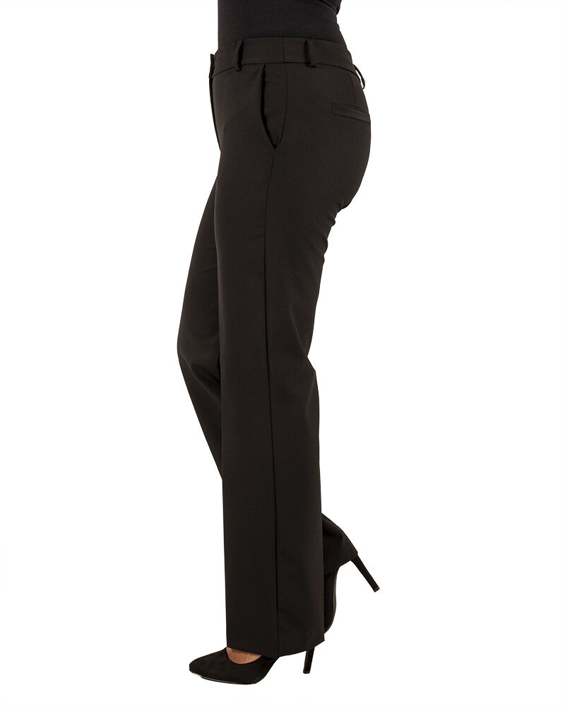 Zwarte pantalon met rechte pijpen van Vera Jo