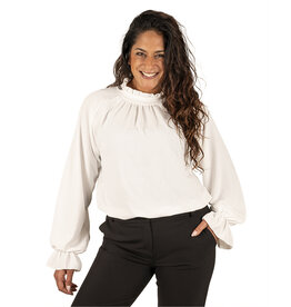 Azzurro Off-white blouse ruffle