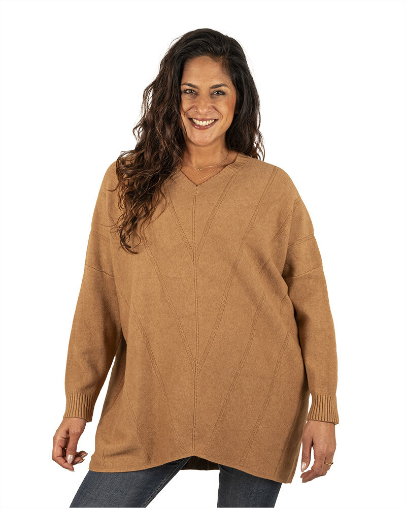 Camel kleur trui dames hotsell