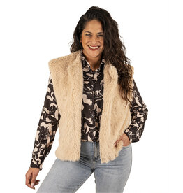 Made in Italy Beige faux fur bodywarmer