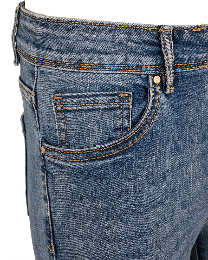 Blue high waist slim jeans van Norfy