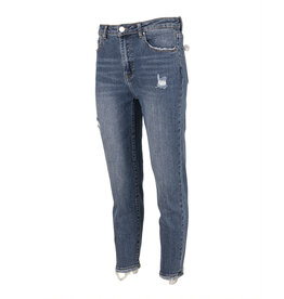 Queen Hearts Mom fit high rise jeans van Queen Hearts