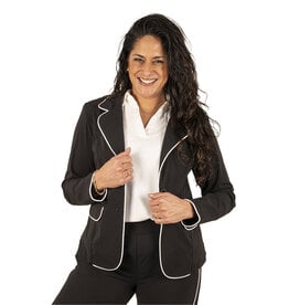 Triple Nine Zwarte blazer met bies van Triple Nine