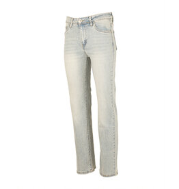 Yellow-blue high rise straight jeans van Norfy