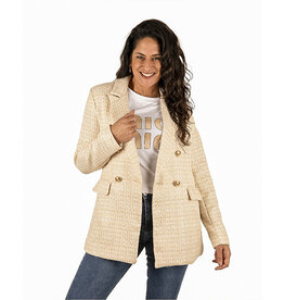 Beige tweed blazer van Cherry Koko