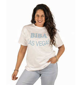 El-Vita Wit shirt  blauwe "Biba Las Vegas"print van El-Vita