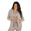 Grijze travelstof blazer van Mi Piace