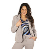 Grijze travelstof blazer van Mi Piace