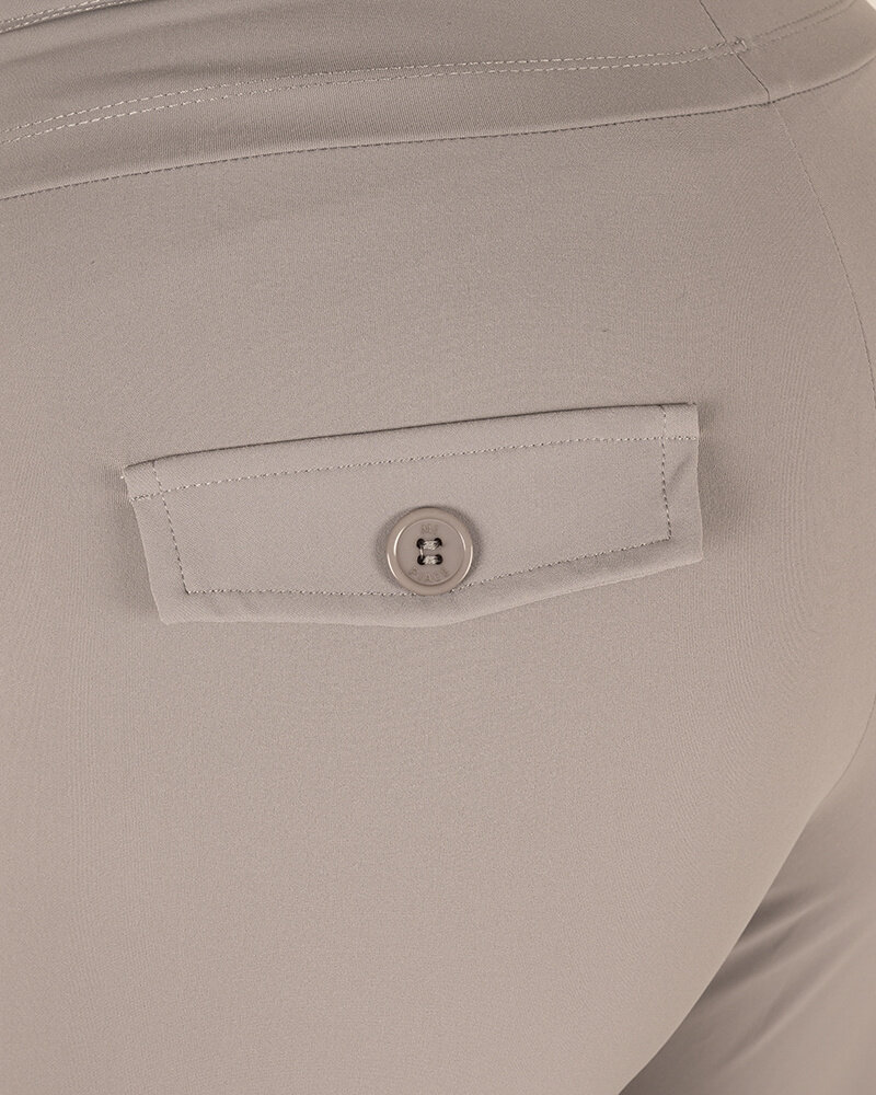 Grijze travelstof pantalon met rechte pijp van Mi Piace