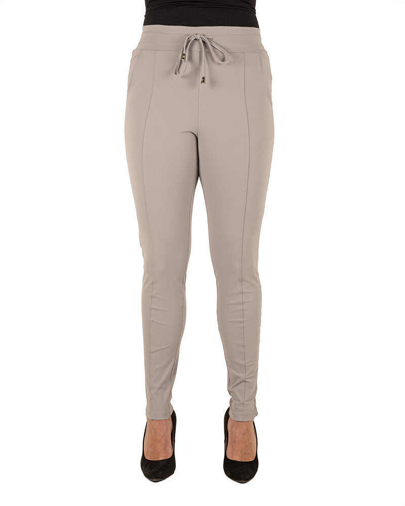 Grijze travelstof broek van Mi Piace