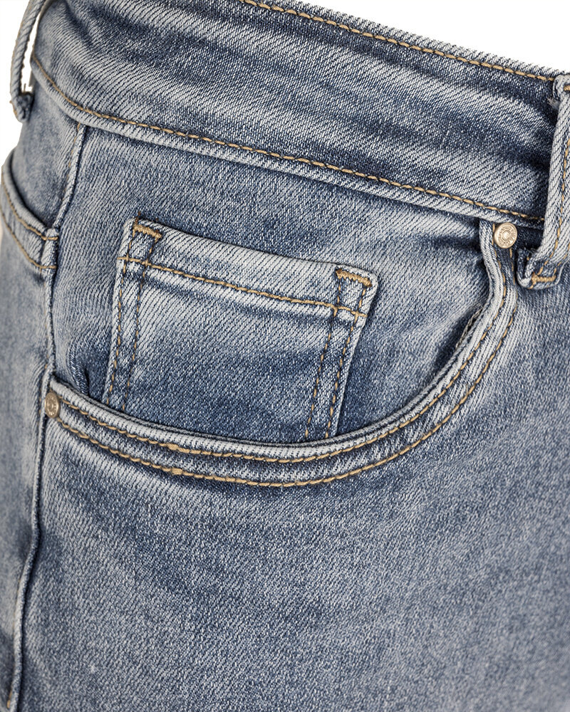 Blue high waist mom jeans van Nina Carter