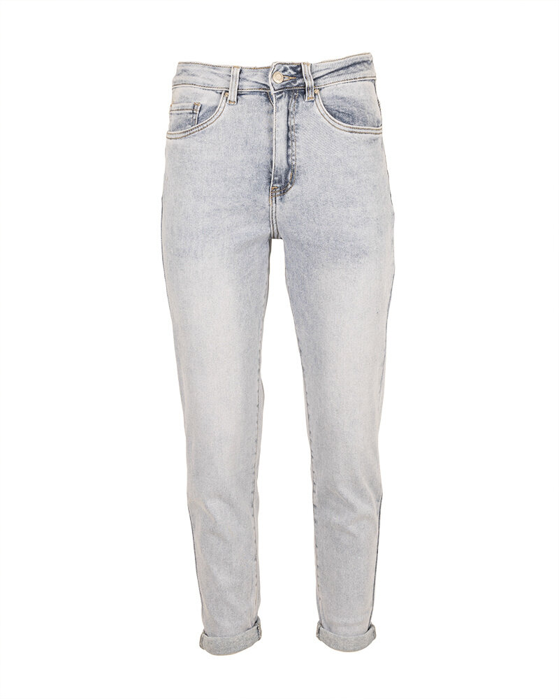 Light blue high waist mom jeans van Nina Carter