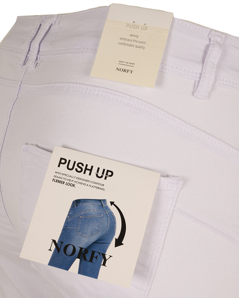 Witte high waist push-up jeans van Norfy