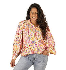 Gebloemde viscose blouse