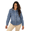 Blauwe jeans blouse van Miss Sister