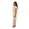 Beige overslag jumpsuit  van Azzurro