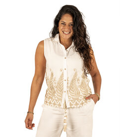 Off-white blouse met borduur ml
