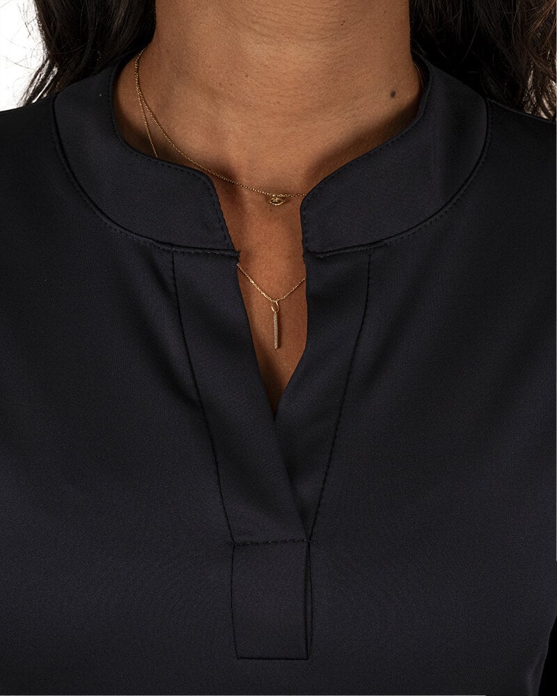 Donkerblauw travelstof jurkje van New Collection