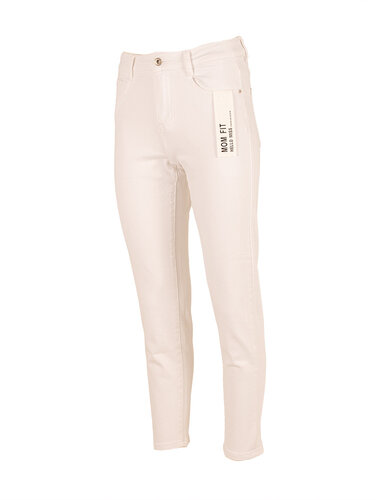 Hello Miss Witte high waist mom jeans van Hello Miss