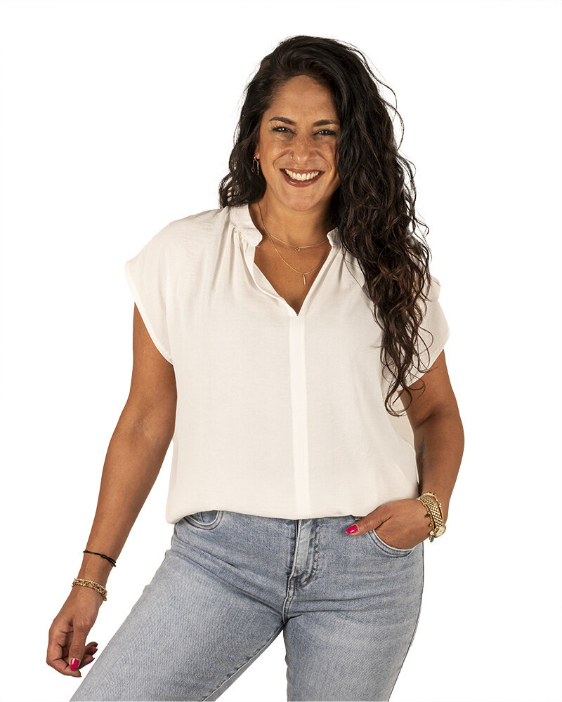 Wit shirt van Perla Nera