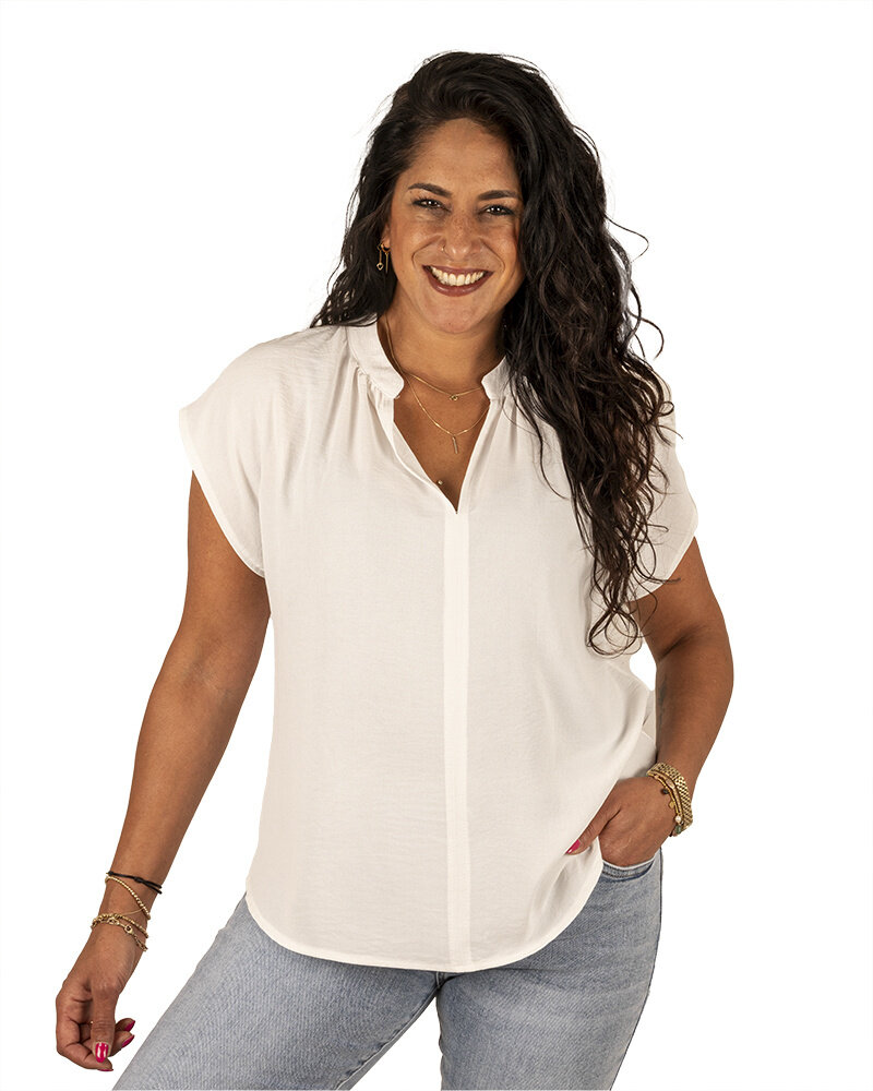 Wit shirt van Perla Nera