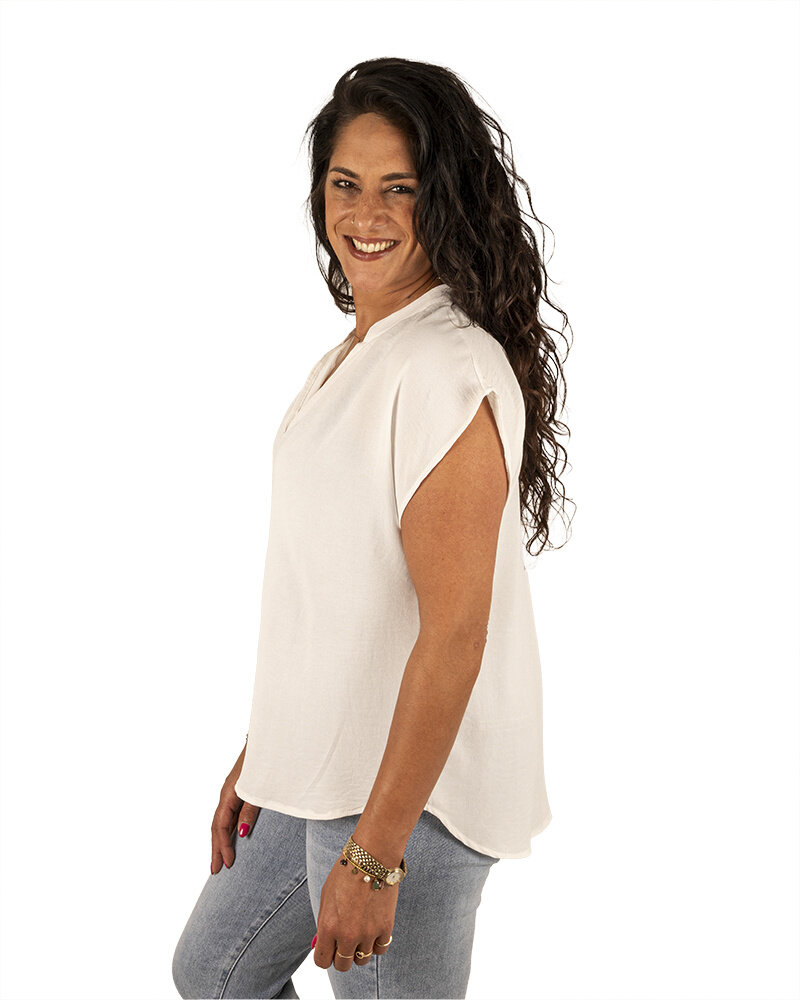 Wit shirt van Perla Nera