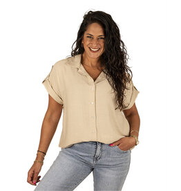 Beige blouse van Iz Naiz