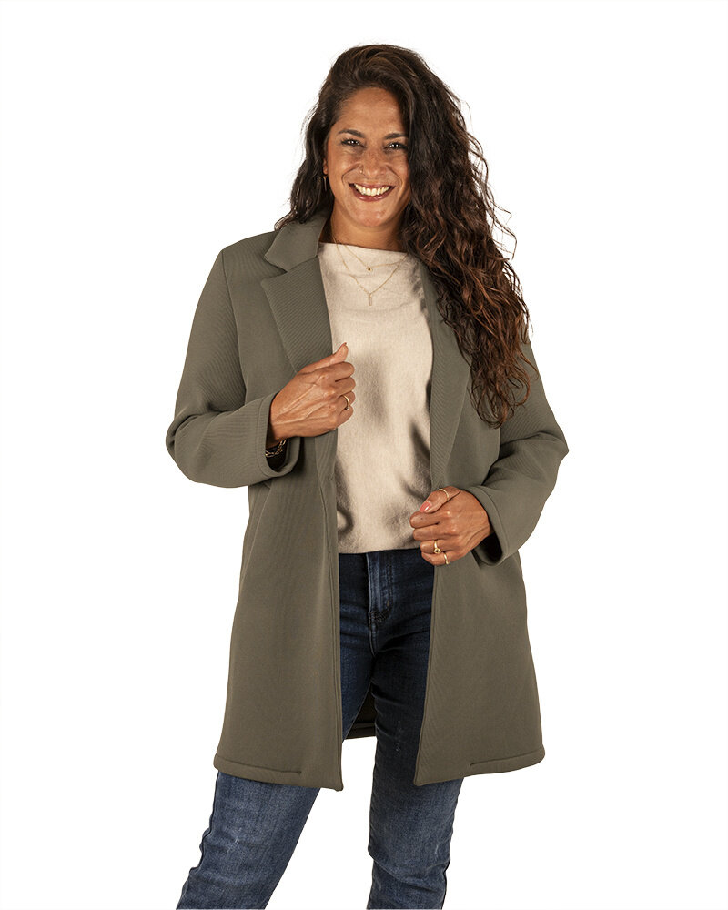 Groene scuba blazer jas van El-Vita