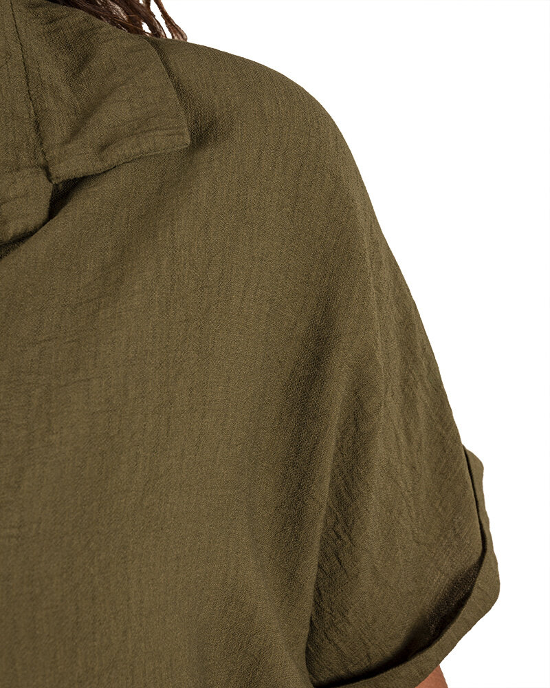 Groene blouse korte mouw van El-Vita