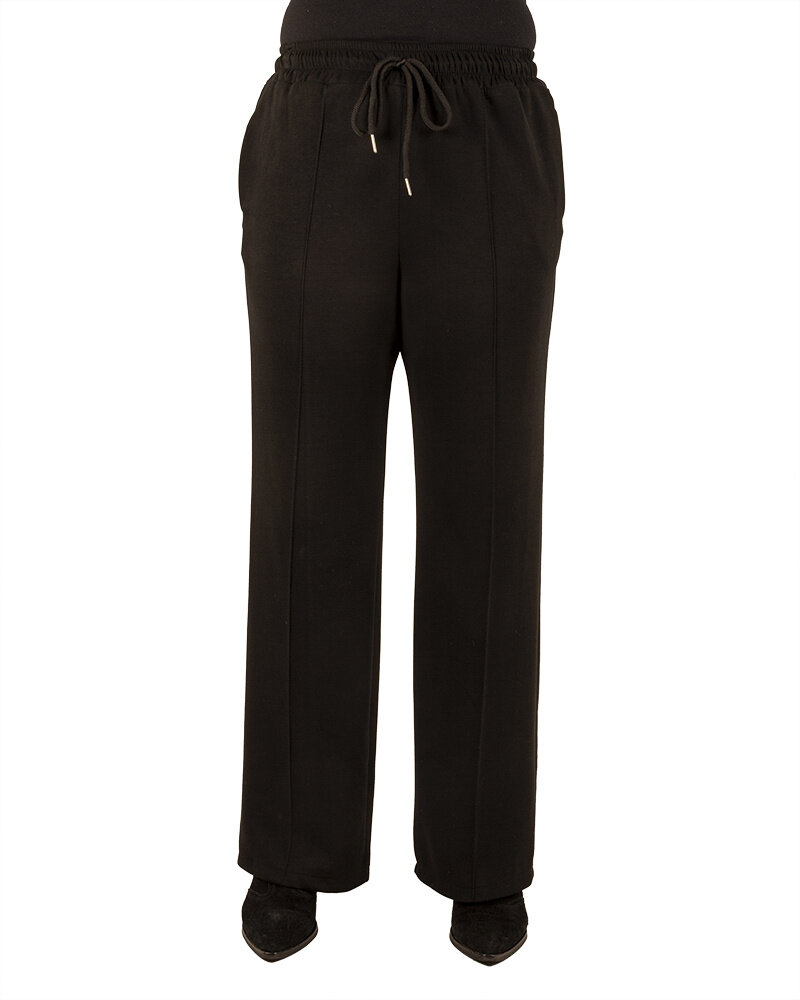 Zwarte jogpantalon met wijde pijp van New Collection