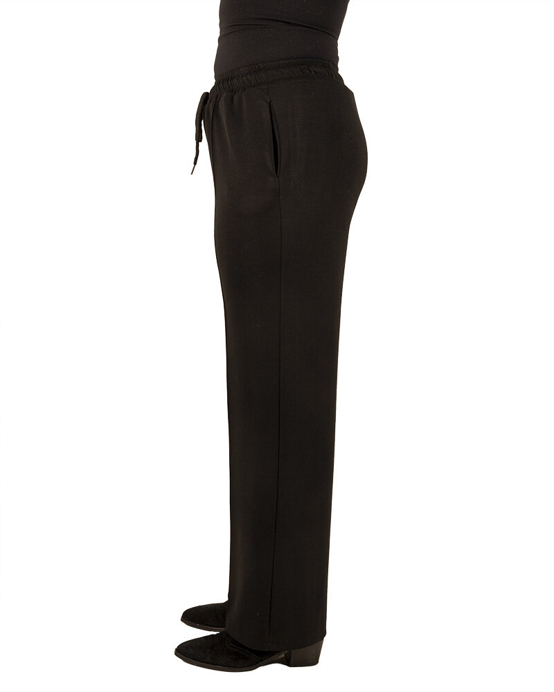 Zwarte jogpantalon met wijde pijp van New Collection