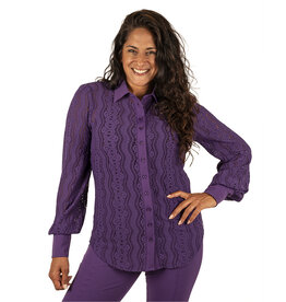 Mi  Piace Paarse kanten blouse van Mi Piace
