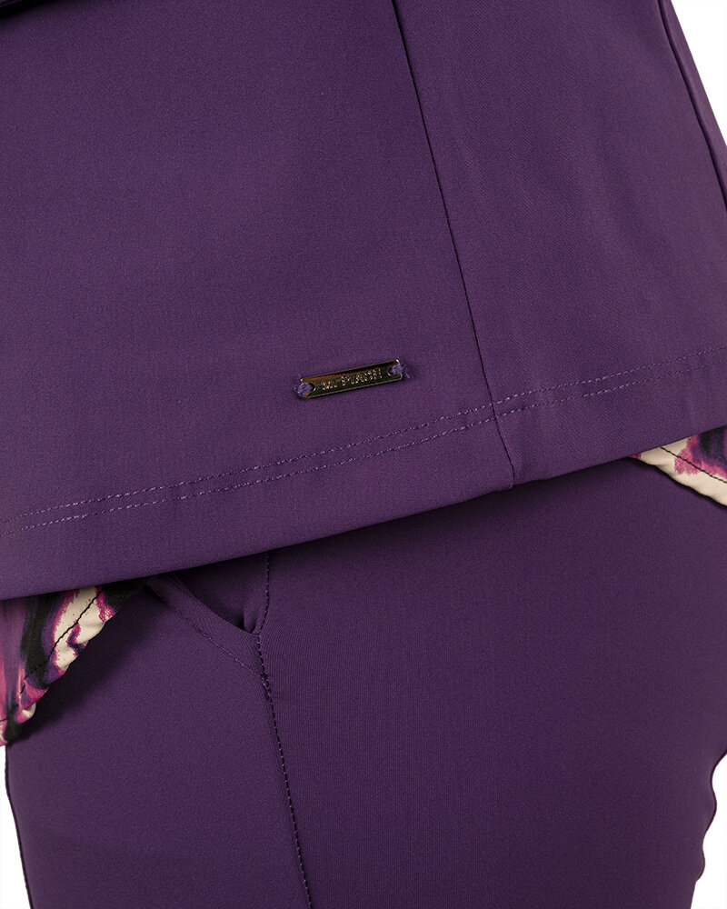 Paarse travelstof blazer van Mi Piace