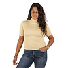Beige glitter shirt met col van JLF