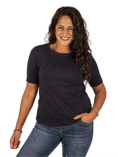 Gemma Ricceri Donkerblauw basis shirt