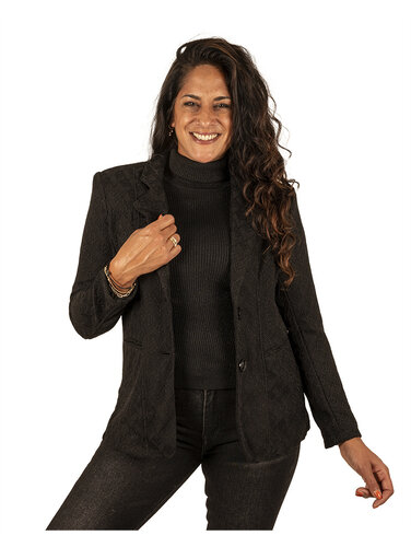 Mi  Piace Zwarte kanten blazer van Mi Piace