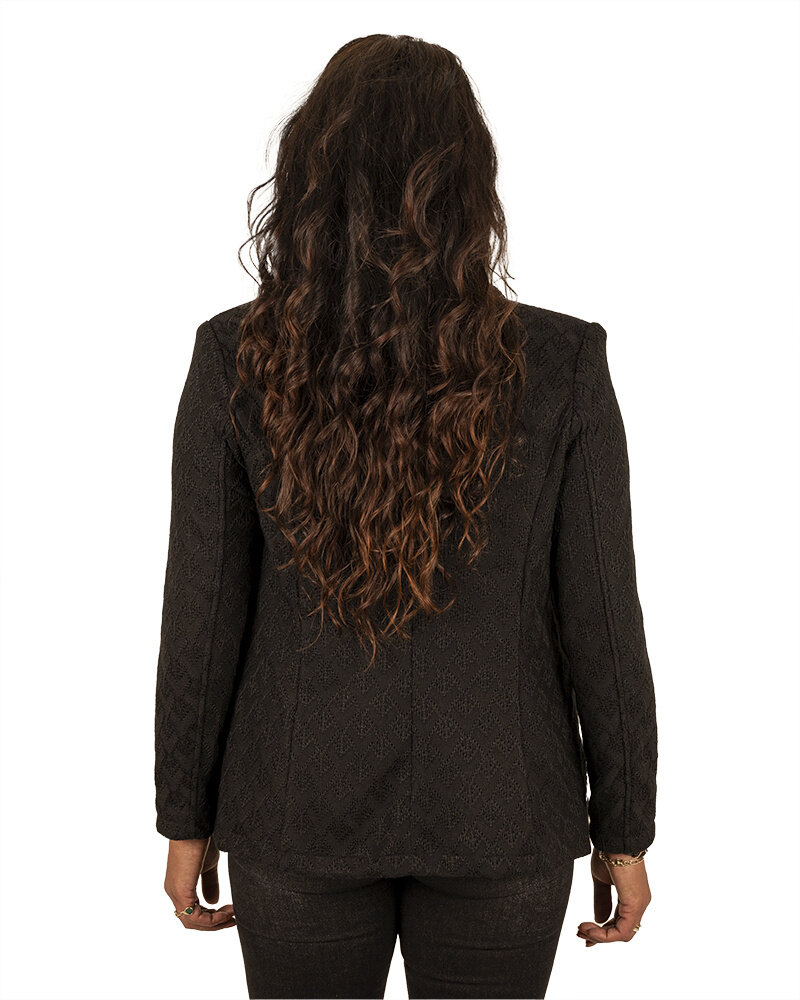 Zwarte kanten blazer van Mi Piace