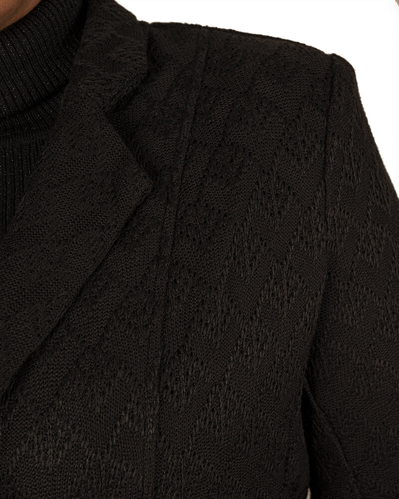 Zwarte kanten blazer van Mi Piace