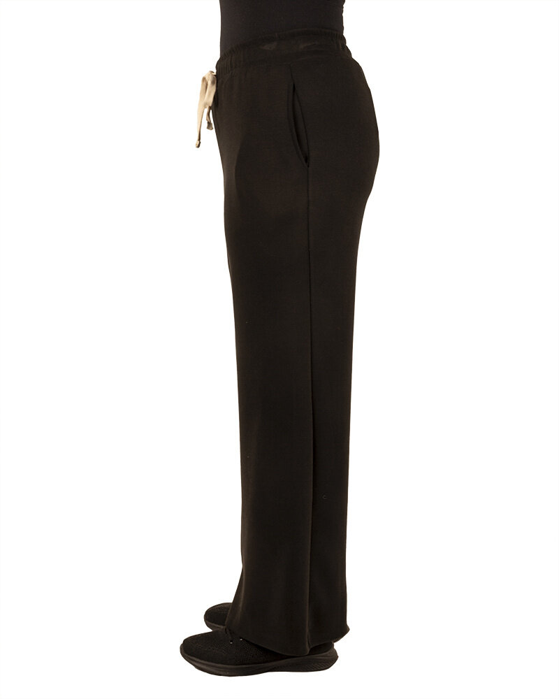 Zwarte jogpantalon met wijde pijp van Mooij