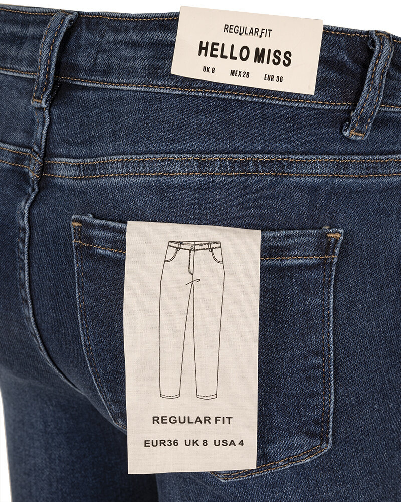 Blue reular fit jeans van Hello Miss