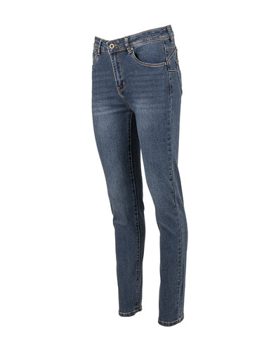 Dark blue high waist slim jeans van Norfy