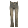 Yellow blue high rise straight jeans van Norfy