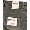 Yellow blue high rise straight jeans van Norfy