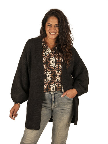 Zwart gebreid vest van Jubylee